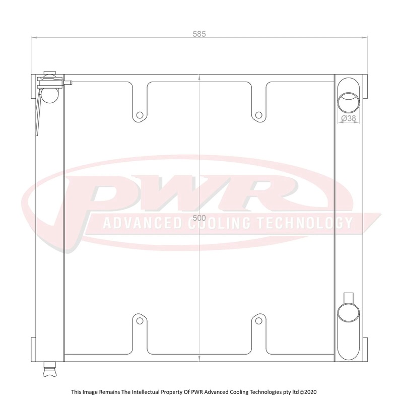 PWR – 55mm Performance Radiator (Mazda RX7 FC Series 5 89-92) W/ 16 SPAL Fan Mounts