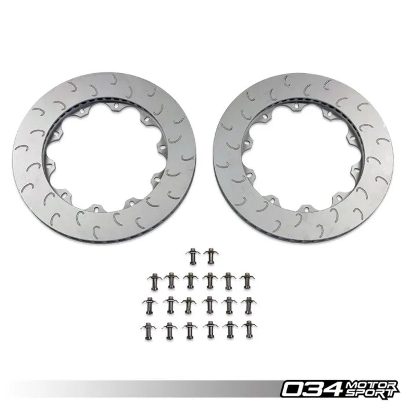 034Motorsport 2-Piece Floating Rear Brake Rotor 355mm Upgrade – VW/Audi MQBe 2.0T/2.5T