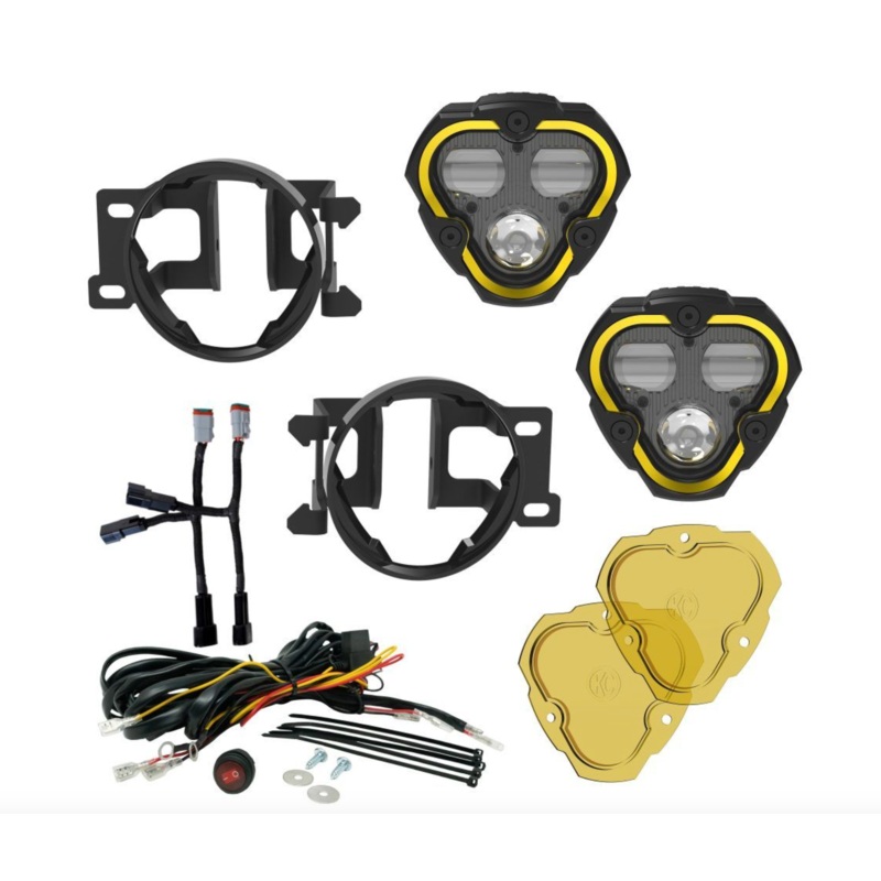 KC HiLiTES FLEX ERA 3 Dual Mode SAE Fog Lights – 2-Light Master Kit – Toyota Tacoma/4Runner/Tundra