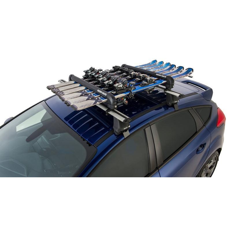 Rhino-Rack Universal Ski/Snowboard Carrier – Fits 6 Pairs of Skis or 4 Snowboards – Black