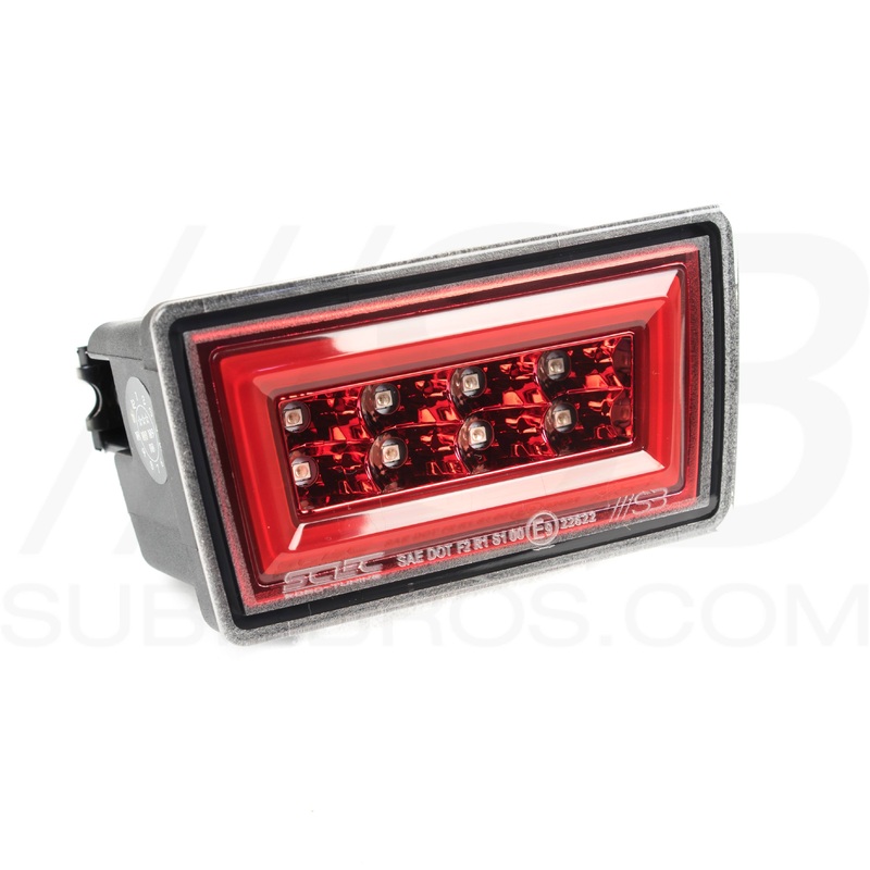 Sp3c Built F1 LED Bar Style Rear Fog Light Clear Lens Red Bar – 15-22 WRX/STI