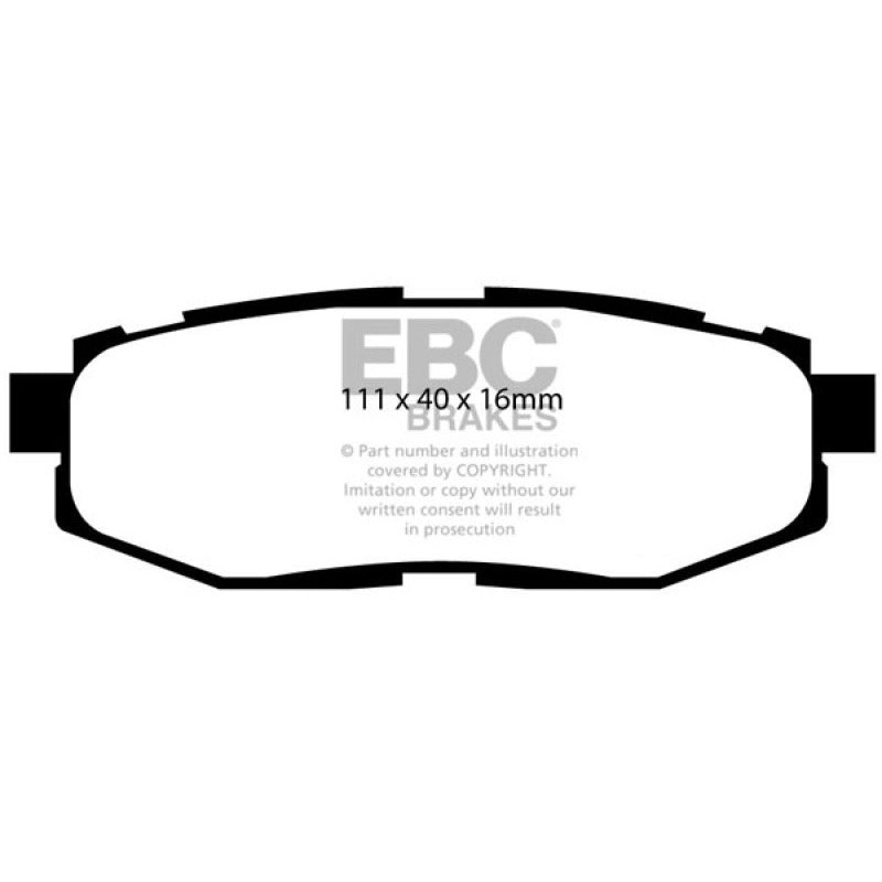 EBC 10-14 Subaru Legacy 2.5 GT Bluestuff Rear Brake Pads