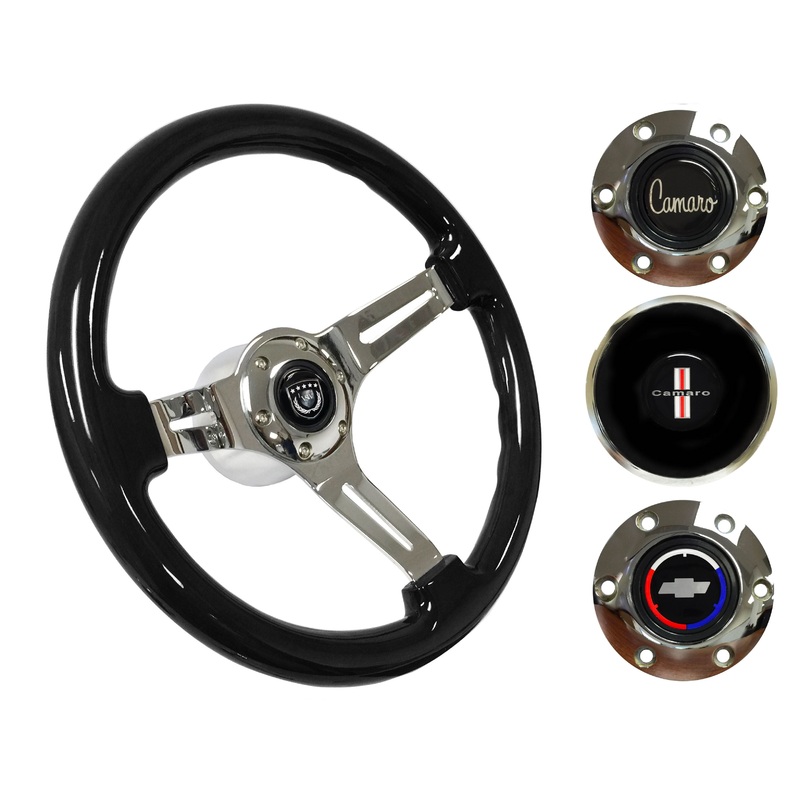 1969-89 Camaro Steering Wheel Kit | Black Ash Wood | ST3072