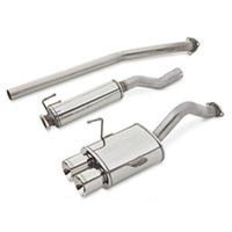 2002-2005 Honda Civic Cat Back Exhaust; Dual Split Rear Exit by Magnaflow (15757)