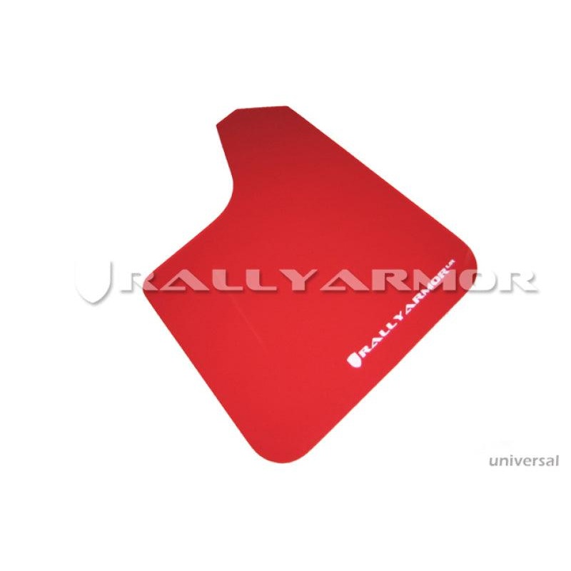 Rally Armor Universal Fit (No Hardware) Red UR Mud Flap w/ White Logo