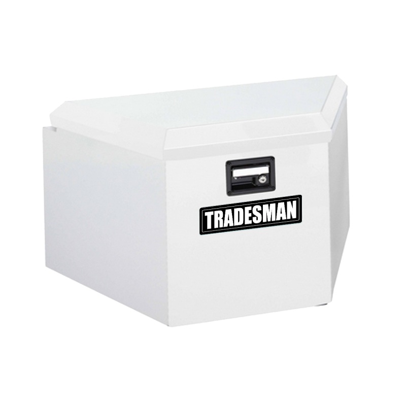 Tradesman Steel Trailer Tongue Storage Box (16in.) – White