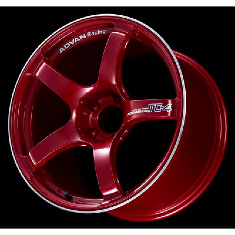 Advan TC4 15×5.0 +45 4-100 Racing Candy Red & Ring Wheel