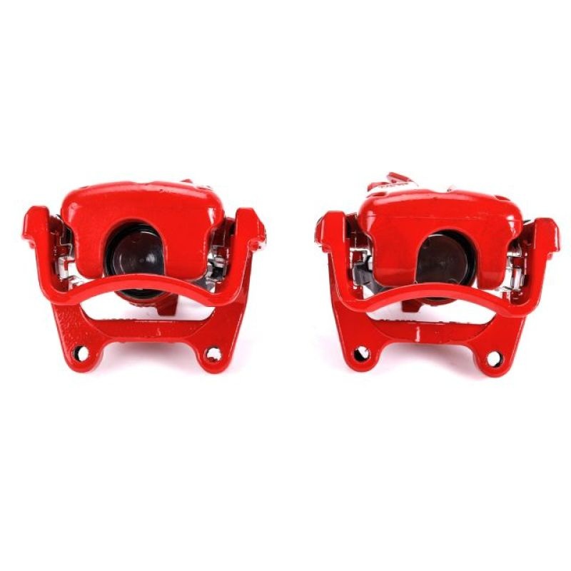 Power Stop 06-08 Audi A3 Rear Red Calipers w/Brackets – Pair