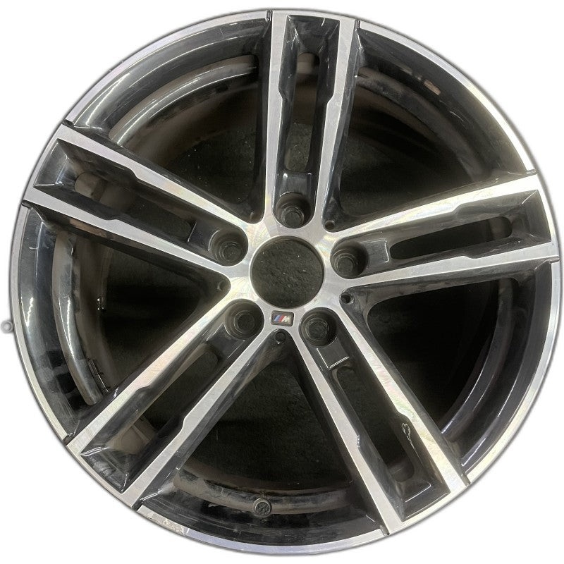 18″ BMW 230i 20 18×8 5 double spoke lugs inside spoke flat spoke narrow spoke end black w/machined Original OEM Wheel Rim
