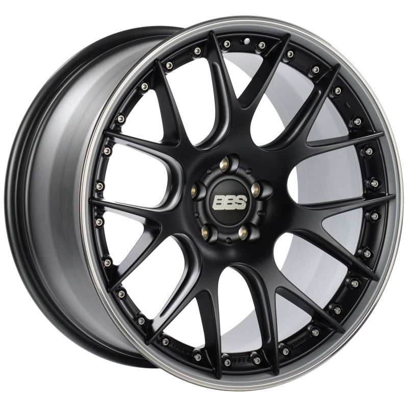 BBS CH-RII 21×10.5 5×112 ET17 Satin Black Center Platinum Lip SS Rim Prot Wheel -82mm PFS/Clip Req