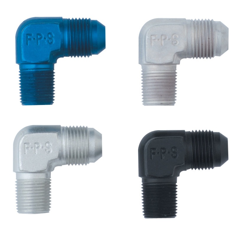 Fragola -6AN x 1/2 NPT 90 Degree Adapter – Black