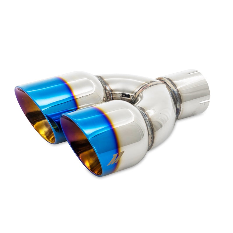 Mishimoto Dual Offset Tips 2.5in Inlet 3in Outlet Slash Cut – Burnt