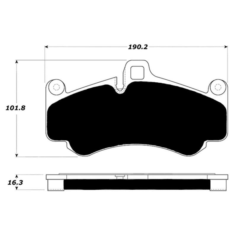 Porterfield Brake Pads for 2010 PORSCHE 911 Turbo w/Iron Discs & Center Lock Wheels