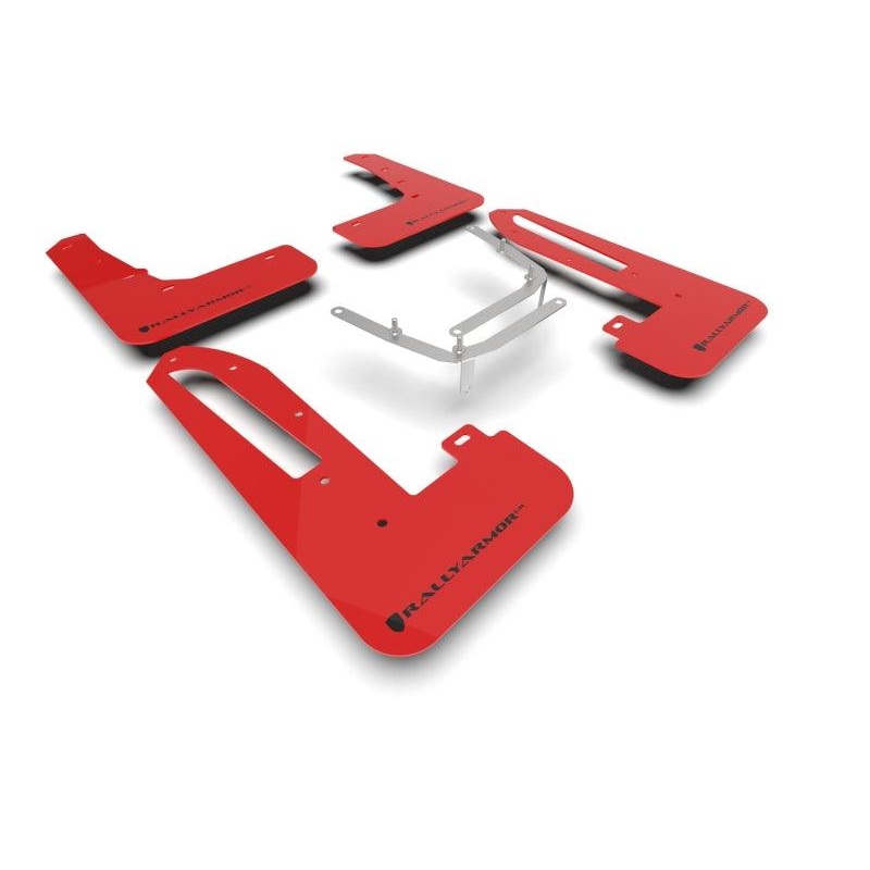 Rally Armor 2023+ Honda Civic Type R Red Mud Flap Black Logo