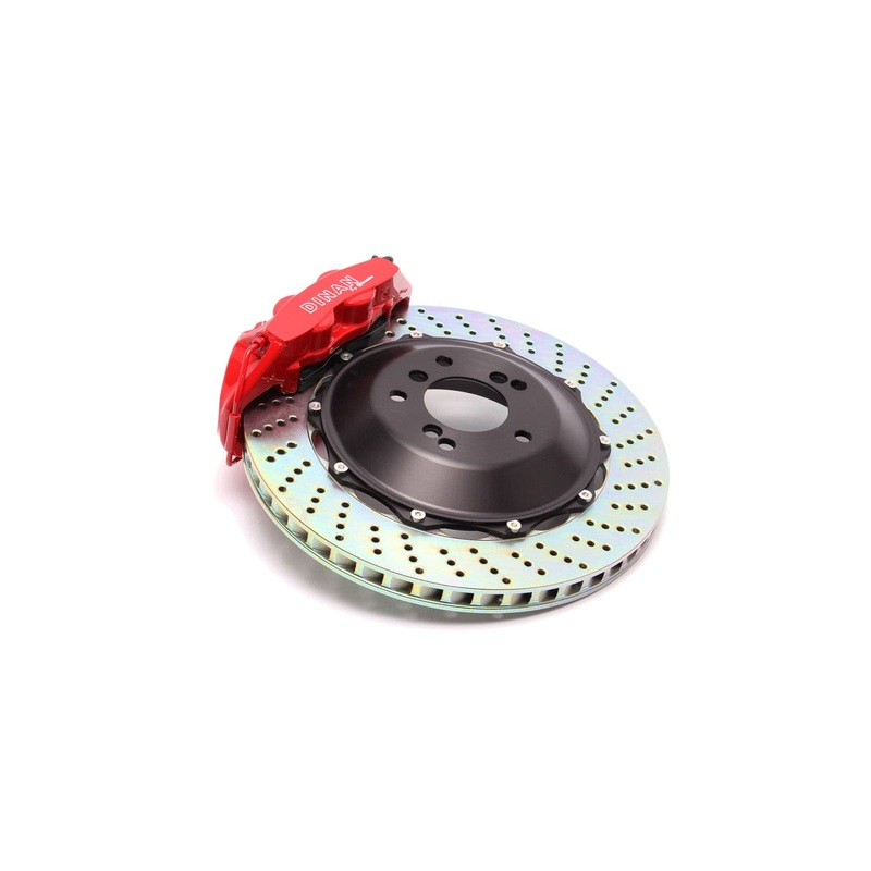 Dinan by Brembo Front Brake Set (Red Calipers w/ 405mm Slotted & Drilled Rotors) – 2015-2021 BMW M2/M3/M4