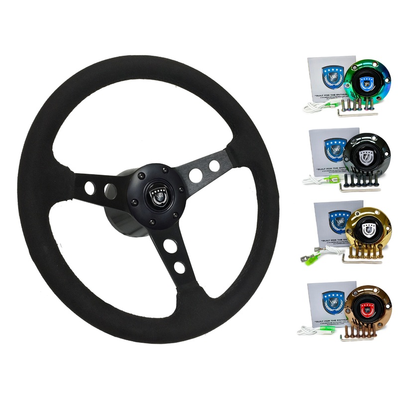 1989-04 Nissan GTR (R32) Steering Wheel Kit | Black Ultralux Suede | ST3583BLK