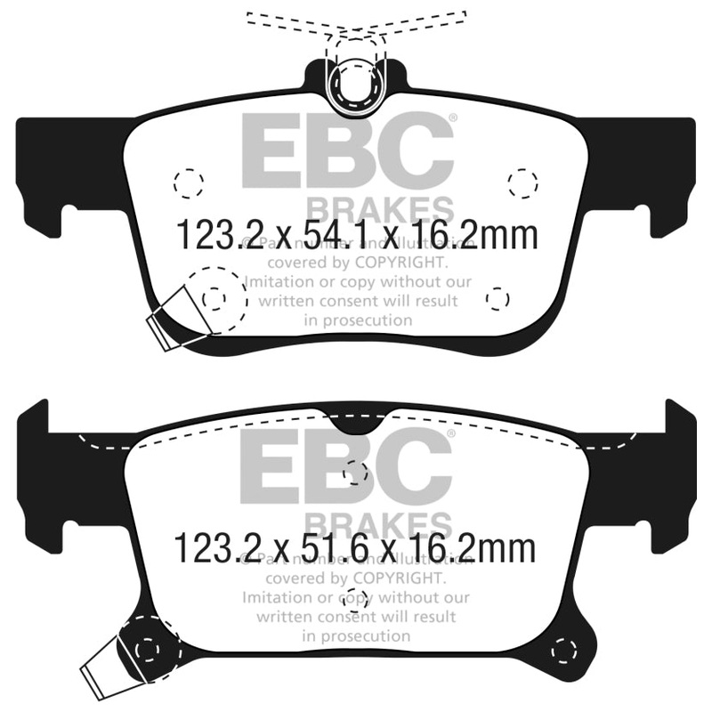 EBC 2016+ Buick Envision 2.0L Turbo Redstuff Rear Brake Pads