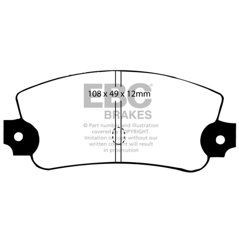 EBC 75-81 Lancia Beta 1.8L Greenstuff Rear Brake Pads
