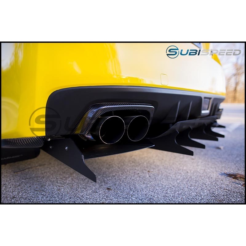 OLM CARBON FIBER REAR BUMPER EXHAUST FINISHERS 2015+ WRX / 2015+ STI | EXT-WRX14-DCF