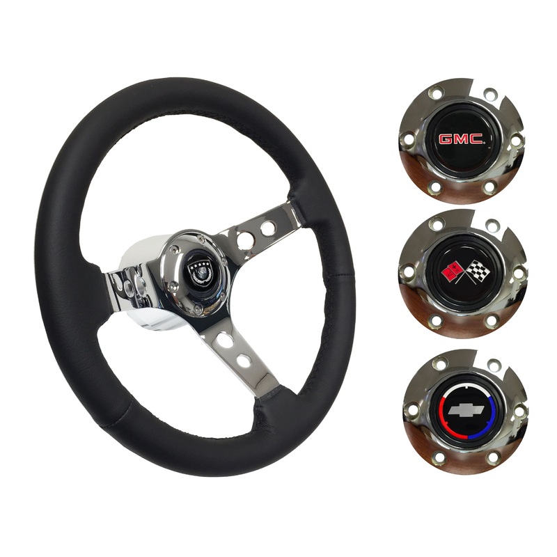 1974-94 Chevy Truck, GMC Steering Wheel Kit | Black Leather | ST3095
