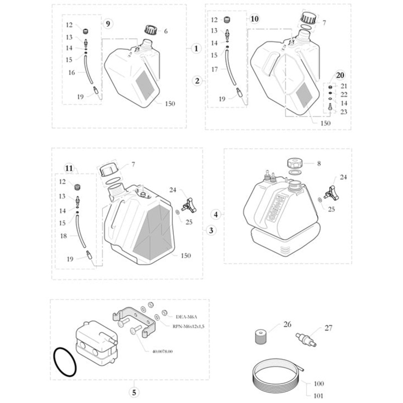 21. 20.0163.14 Birel Tank Fitting Nut