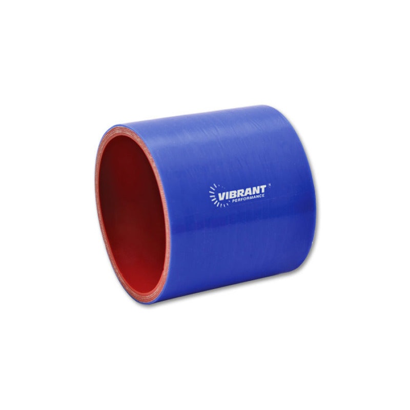 Vibrant 4 Ply Reinforced Silicone Straight Hose Coupling – 2.75in I.D. x 3in long (BLUE)