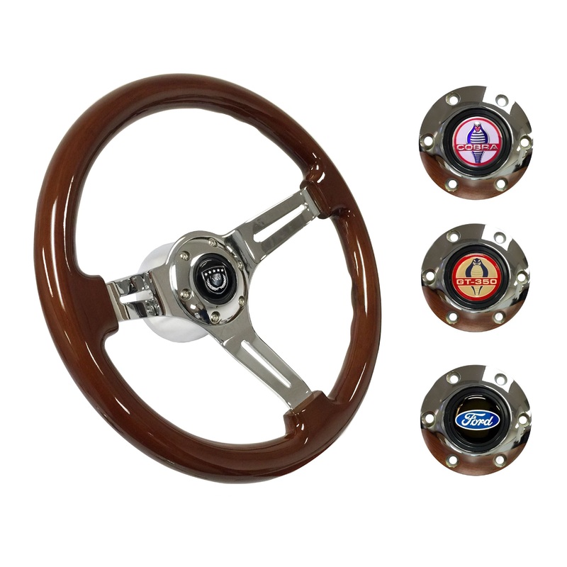 1964.5 Ford Mustang Steering Wheel Kit | Mahogany Wood