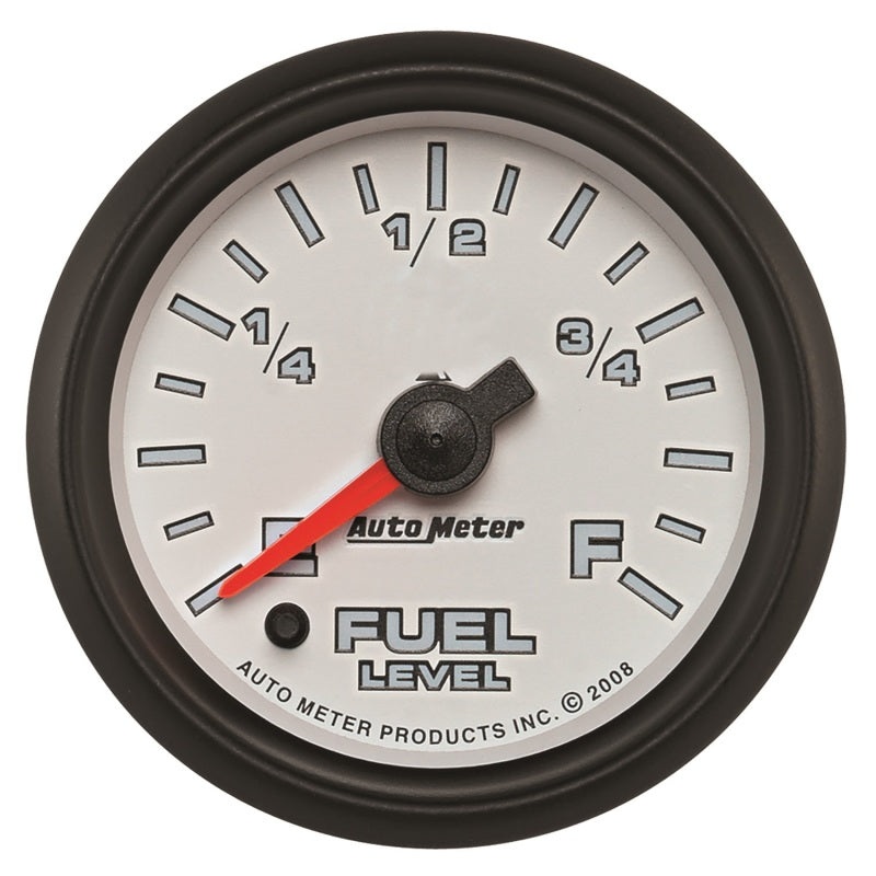Autometer Pro-Cycle Gauge Fuel Level 2 1/16in 0-280 Programmable White Universal | 19509