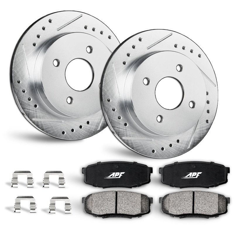APF Front Brake Kit Rotors and Pads for Acura CL 1998-1999