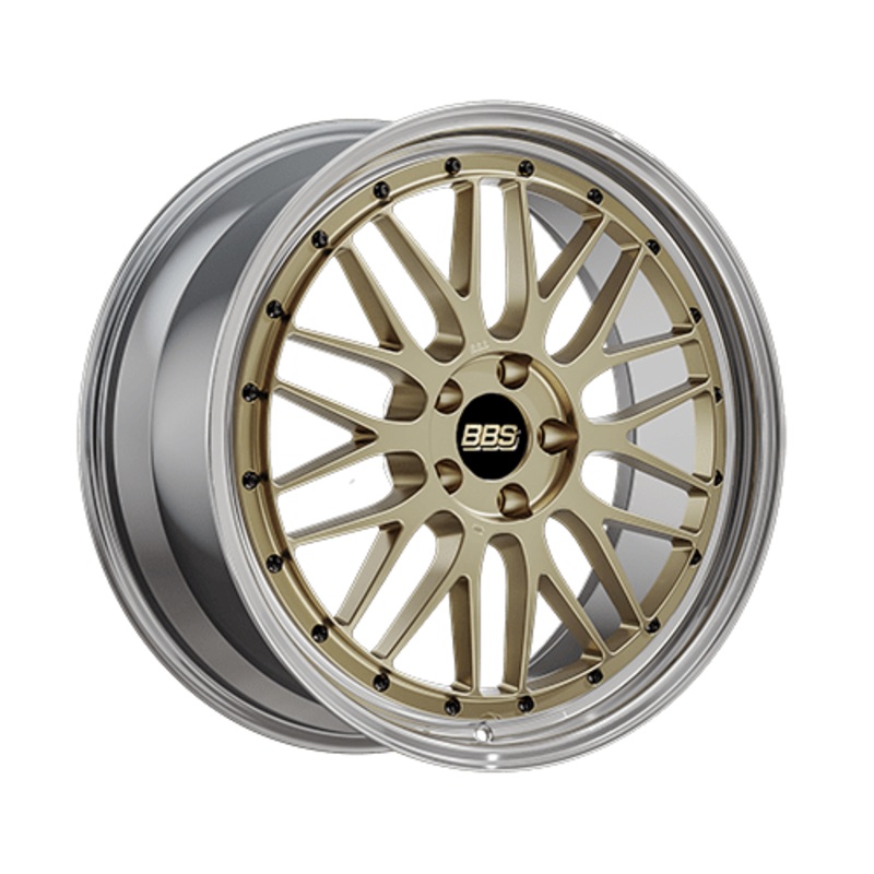 BBS LM 19″ 5×114.3 Gold Center Diamond Cut Lip