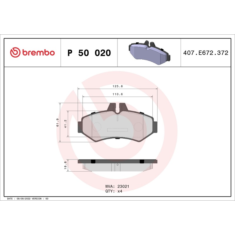 PRIME Low-Met Rear Disc Brake Pad Set – P50020