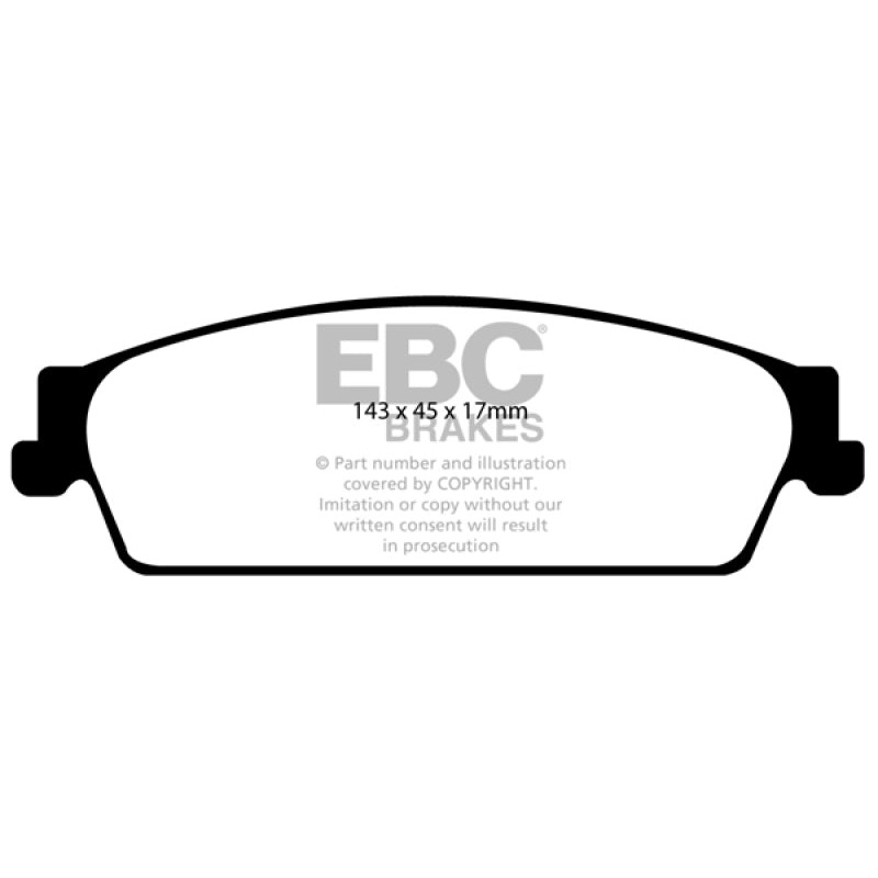 EBC 09-14 Cadillac Escalade 6.0 Hybrid Yellowstuff Rear Brake Pads