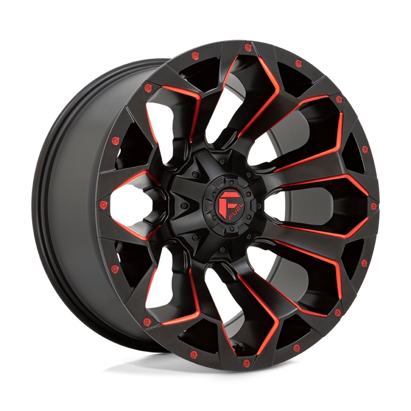 Fuel Wheels D787 Assault 18″ 5×114.3/5×127 Matte Black Red Milled
