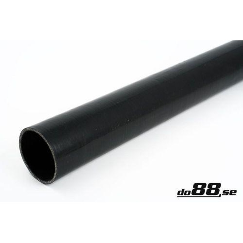 Silicone Hose Black straight length 3,125” (80mm)