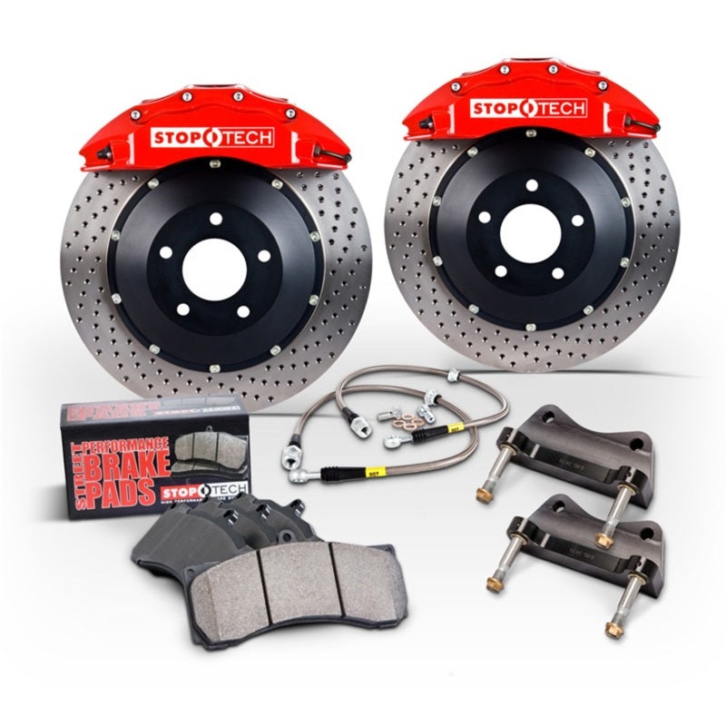 StopTech 69-89 Porsche 911 Level 1 Street Front BBK w/ Black ST42 Calipers 282X28 Slotted Rotors