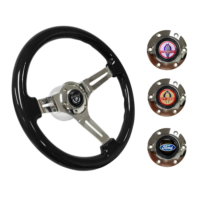1979-82 Ford Mustang Steering Wheel Kit | Black Ash Wood | ST3072