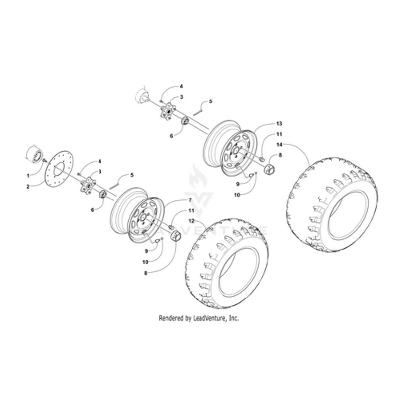 Hub – Assembly (Inc. 4) Rear by Arctic Cat