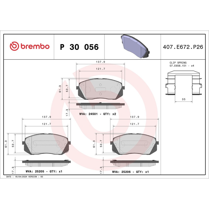 PRIME Low-Met Front Disc Brake Pad Set – P30056