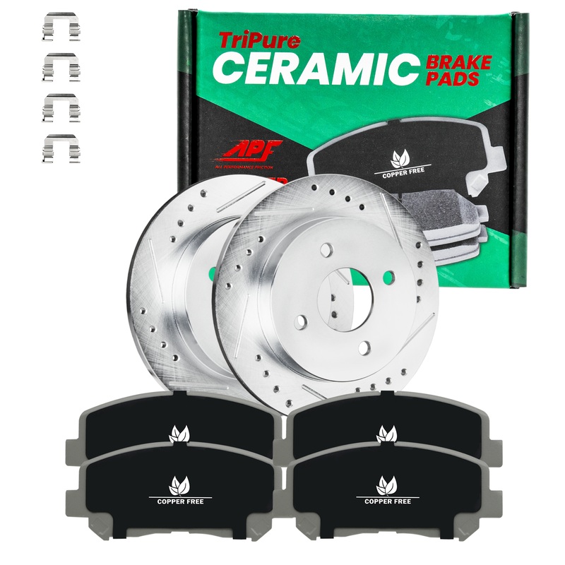 Rear TriPure Copper Free Brake Kit compatible with Acura, Honda 1991-1997