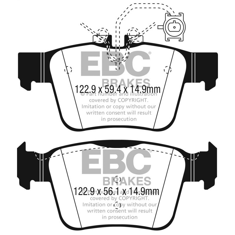 EBC 2017+ Alfa Romeo Giulia 2.0L Turbo Greenstuff Rear Brake Pads