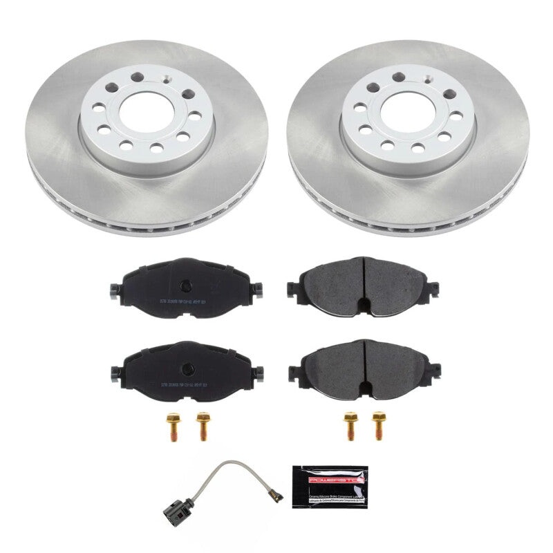 PowerStop Power Stop 15-19 Volkswagen e-Golf Front Semi-Coated Rotor Kit