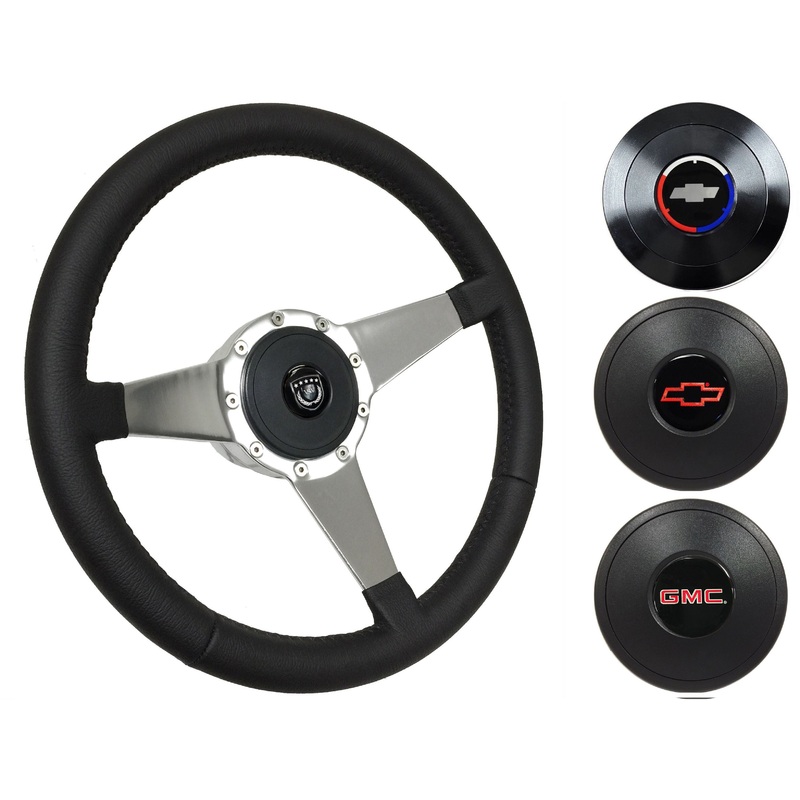 1974-94 Chevy Truck, GMC Steering Wheel Kit | Black Leather | ST3087