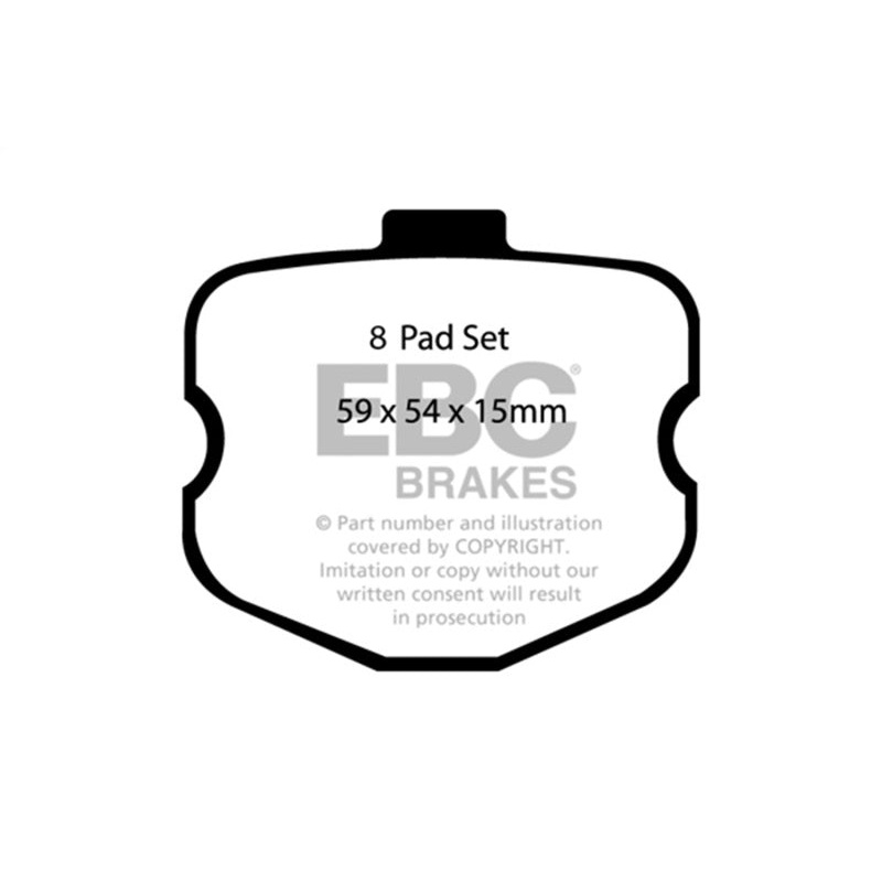 EBC 06-08 Chevrolet Corvette (C6) 7.0 (Z06) Redstuff Rear Brake Pads