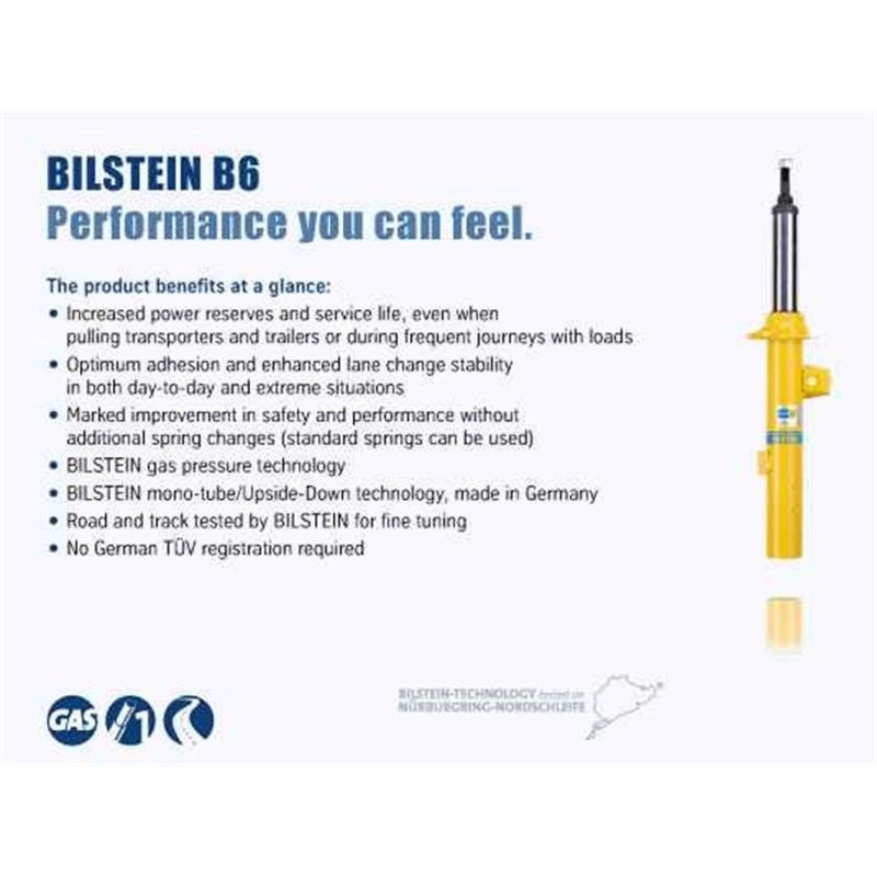 Bilstein B6 (HD) 2015 Audi A3 Quattro/ VW GTI S Front 36mm Monotube Shock