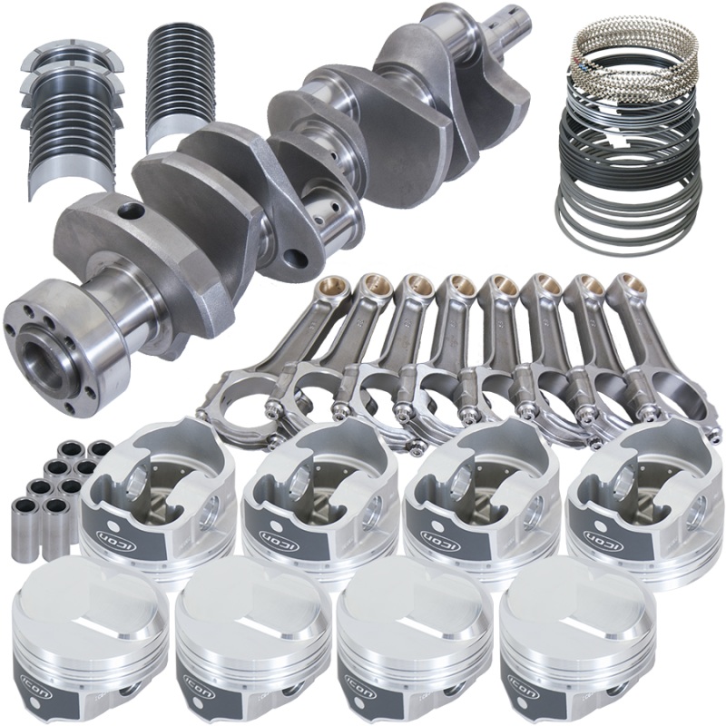 Eagle Chevy 454 1Pc 4.000in Crank 6.135in I-Beam Rods 43cc Dome 4.280in Pistons Rotating Assembly