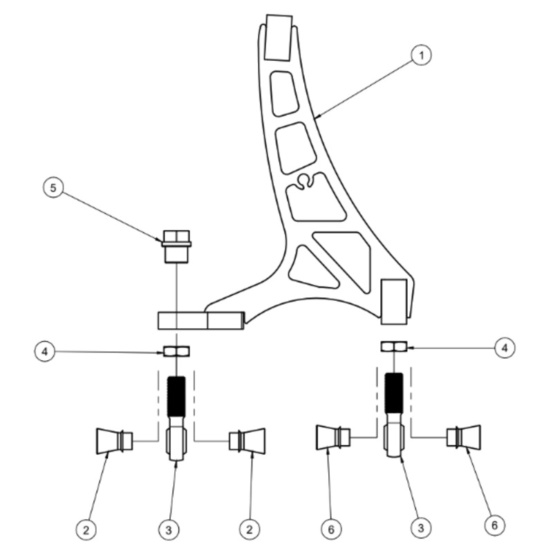 FDF Raceshop – SN95 LOWER CONTROL ARM ASSEMBLY SPARE PARTS