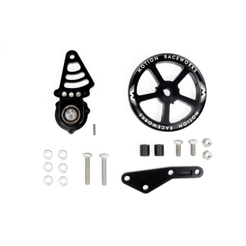 Motion Raceworks Driver Side LS Mechanical Belt Drive Fuel Pump Bracket Corvette Spacing