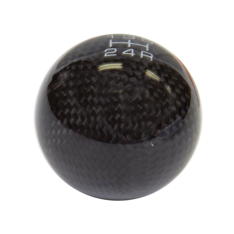 NRG Universal Ball Style Shift Knob (No Logo) – Black Carbon Fiber (5 Speed Pattern)