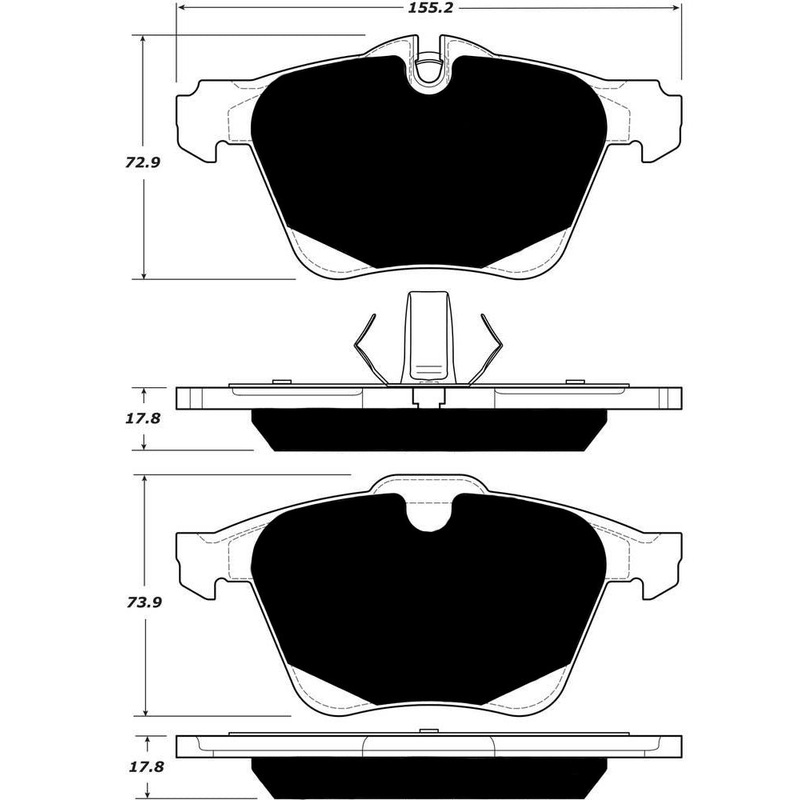 Porterfield Brake Pads for 2018 JAGUAR F-TYPE