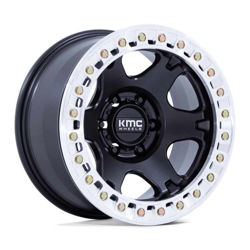 KMC Wheels KM238 VI Beadlock 17″ 8×165.1 Satin Black W/ Machined Ring